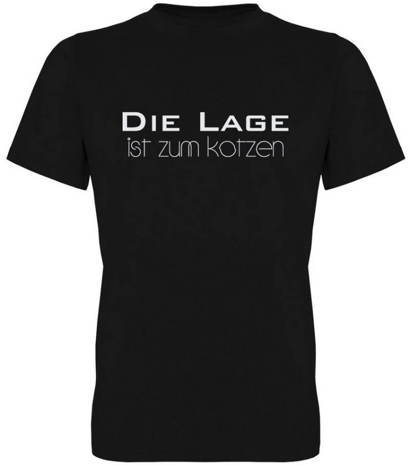 G-graphics T-Shirt Die Lage ist zum kotzen Herren T-Shirt mit Statement / Spruch / Motiv als Frontprint von G-graphics