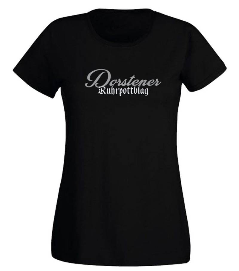 G-graphics T-Shirt Dorstener Ruhrpottblag Slim-fit Damen T-Shirt mit Ruhrgebietsmotiv von G-graphics