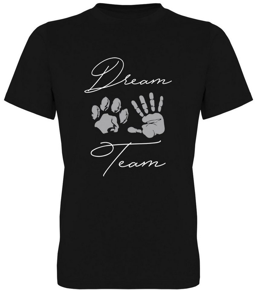 G-graphics T-Shirt Dream Team – Hand & Pfote Herren T-Shirt mit einem Spruch / Print für die echte Hundepapas von G-graphics