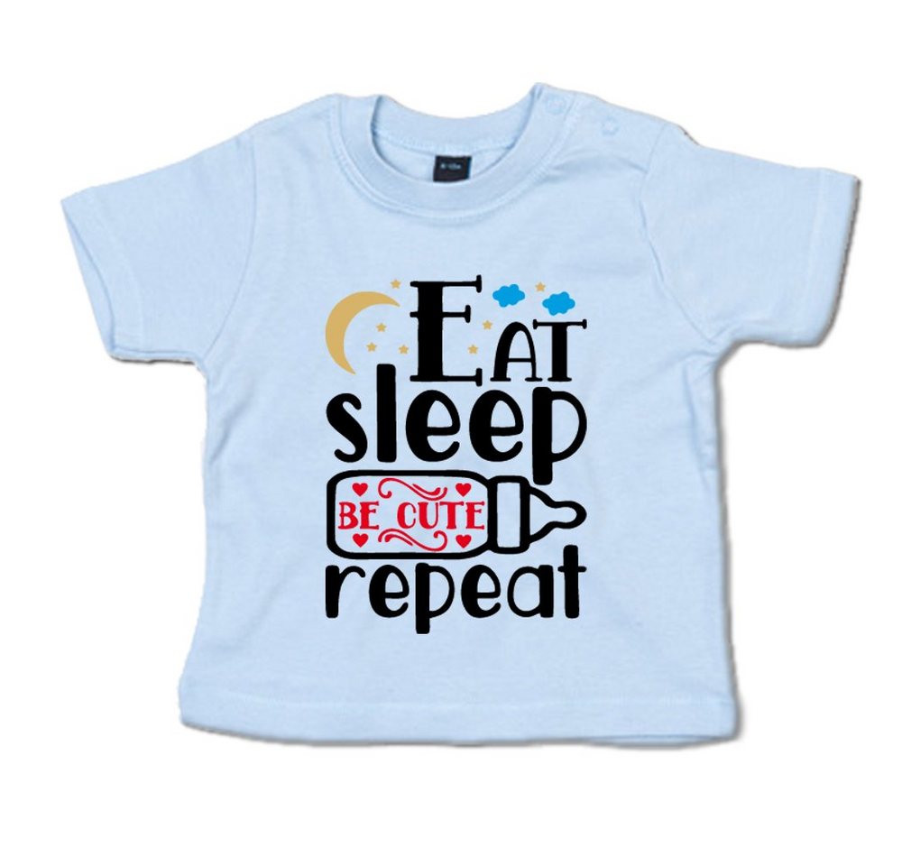 G-graphics T-Shirt Eat - Sleep - be Cute - Repeat Baby T-Shirt mit Spruch als Geschenk für coole Babys G-graphics T-Shirt Eat - Sleep - be Cute - Repeat Baby T-Shirt mit Spruch als Geschenk für coole Babys von G-graphics