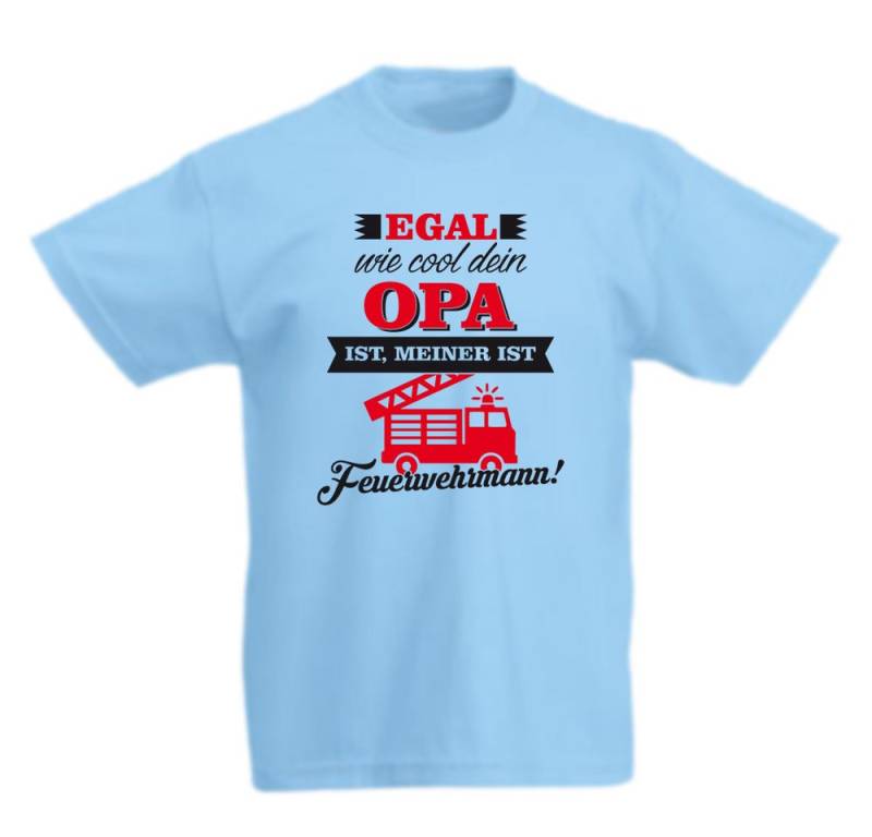 G-graphics T-Shirt Egal, wie cool Dein Opa ist, meiner ist Feuerwehrmann! Kinder T-Shirt mit coolem Spruch als Frontprint von G-graphics