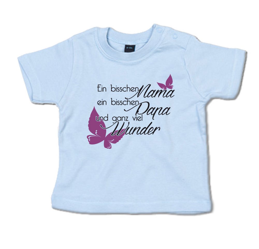 G-graphics T-Shirt Ein bisschen Mama, ein bisschen Papa und ganz viel Wunder Baby T-Shirt, mit Spruch / Sprüche / Print / Aufdruck von G-graphics