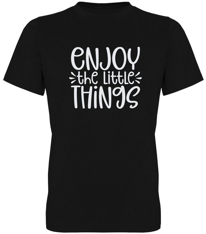 G-graphics T-Shirt Enjoy the little Things Herren T-Shirt mit Statement / Spruch / Motiv als Frontprint von G-graphics