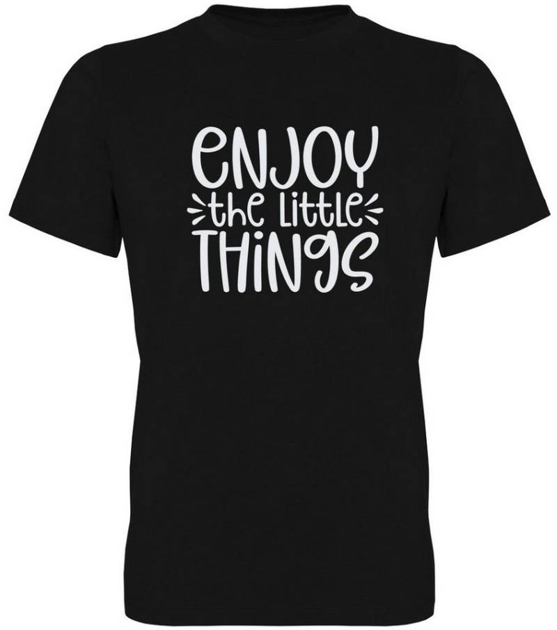 G-graphics T-Shirt Enjoy the little Things Herren T-Shirt mit Statement / Spruch / Motiv als Frontprint von G-graphics
