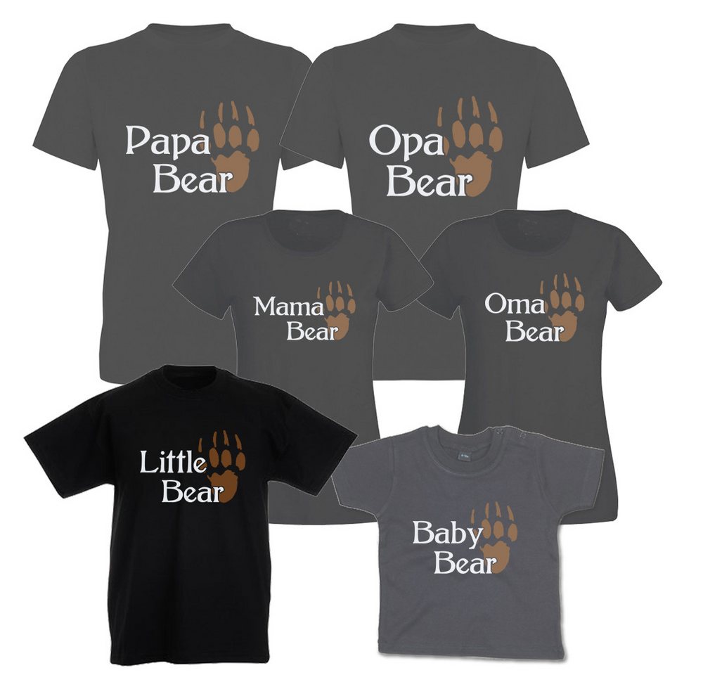 G-graphics T-Shirt Familie Bear (Familienset, Einzelteile zum selbst zusammenstellen) Kinder- & Erwachsenen-T-Shirt-Set mit Frontprint von G-graphics