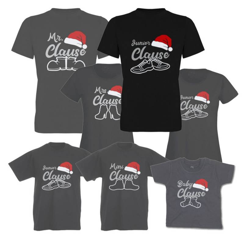 G-graphics T-Shirt Familie Clause - Mr., Mrs., Junior, Mini & Baby (Partner- & Familienset, Einzelteile zum selbst zusammenstellen) Kinder- & Erwachsenen-T-Shirt-Set mit Frontprint von G-graphics