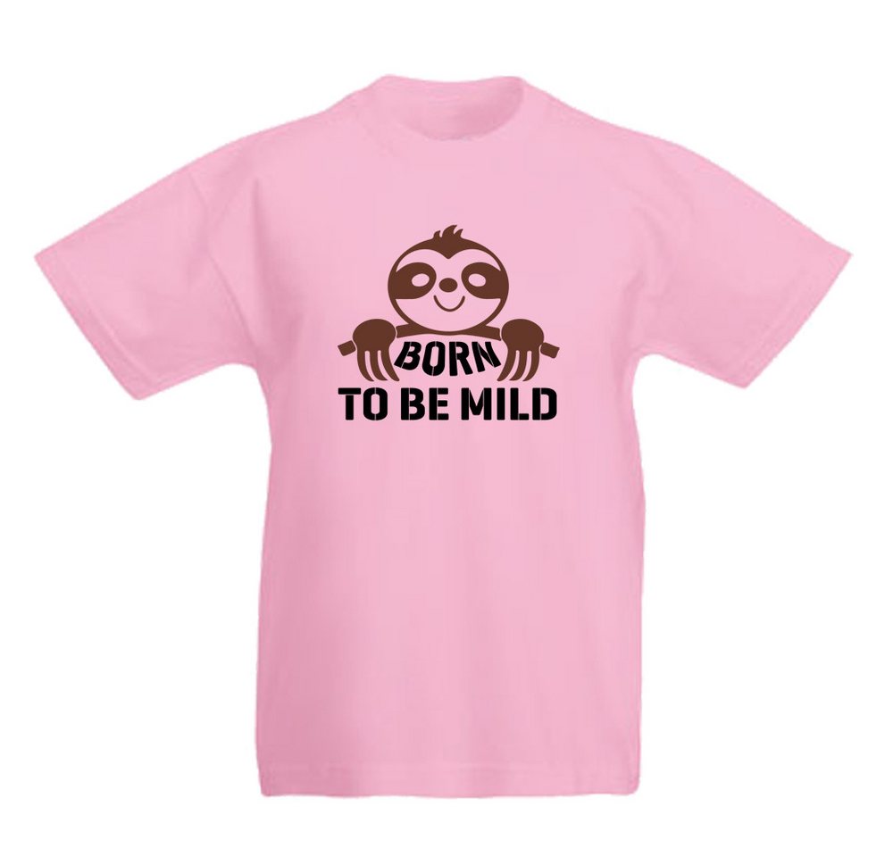 G-graphics T-Shirt Faultier – Born to be mild Kinder T-Shirt mit coolem Motiv als Frontprint von G-graphics
