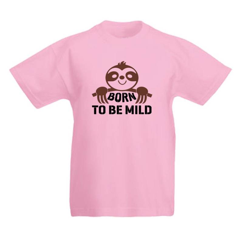 G-graphics T-Shirt Faultier – Born to be mild Kinder T-Shirt mit coolem Motiv als Frontprint von G-graphics