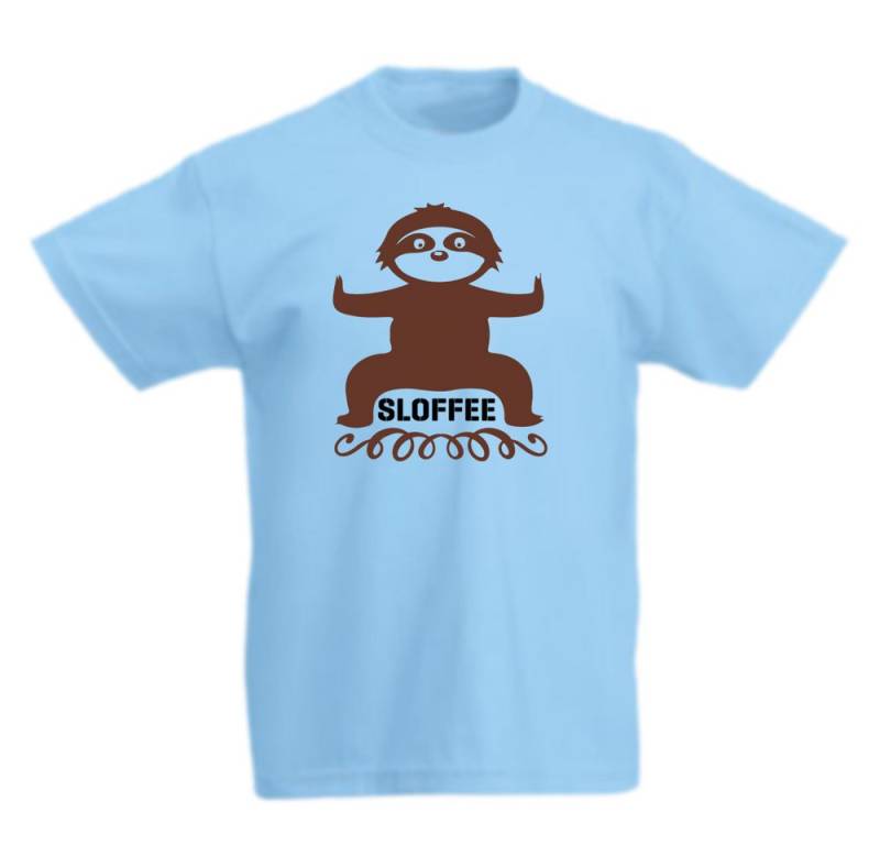 G-graphics T-Shirt Faultier – Sloffee Kinder T-Shirt mit coolem Motiv als Frontprint von G-graphics
