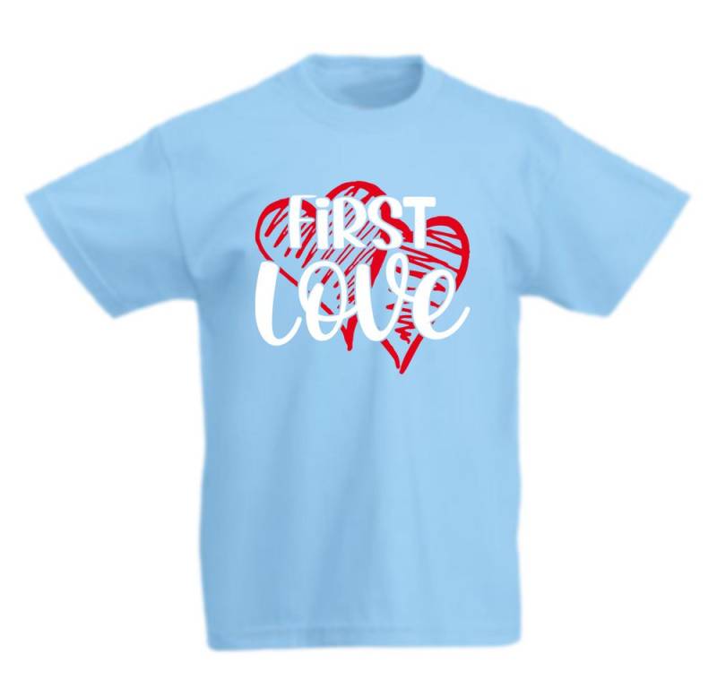 G-graphics T-Shirt First love Kinder T-Shirt mit schönem Print zum Valentinstag von G-graphics
