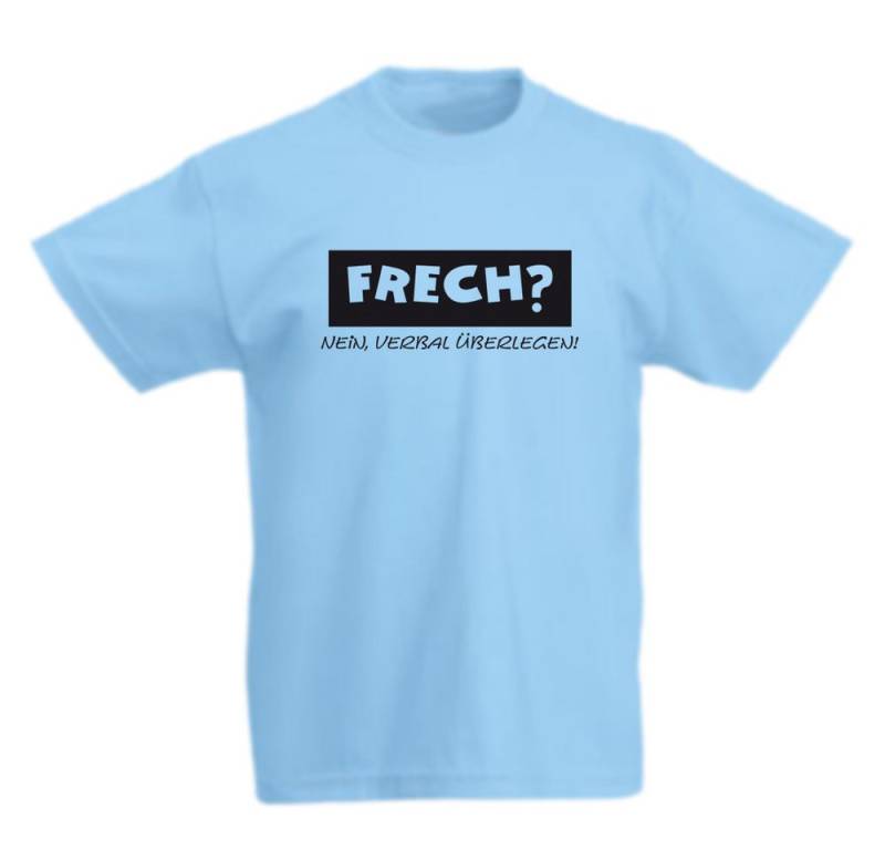 G-graphics T-Shirt Frech? Nein verbal überlegen! Kinder T-Shirt mit coolem Spruch als Frontprint von G-graphics