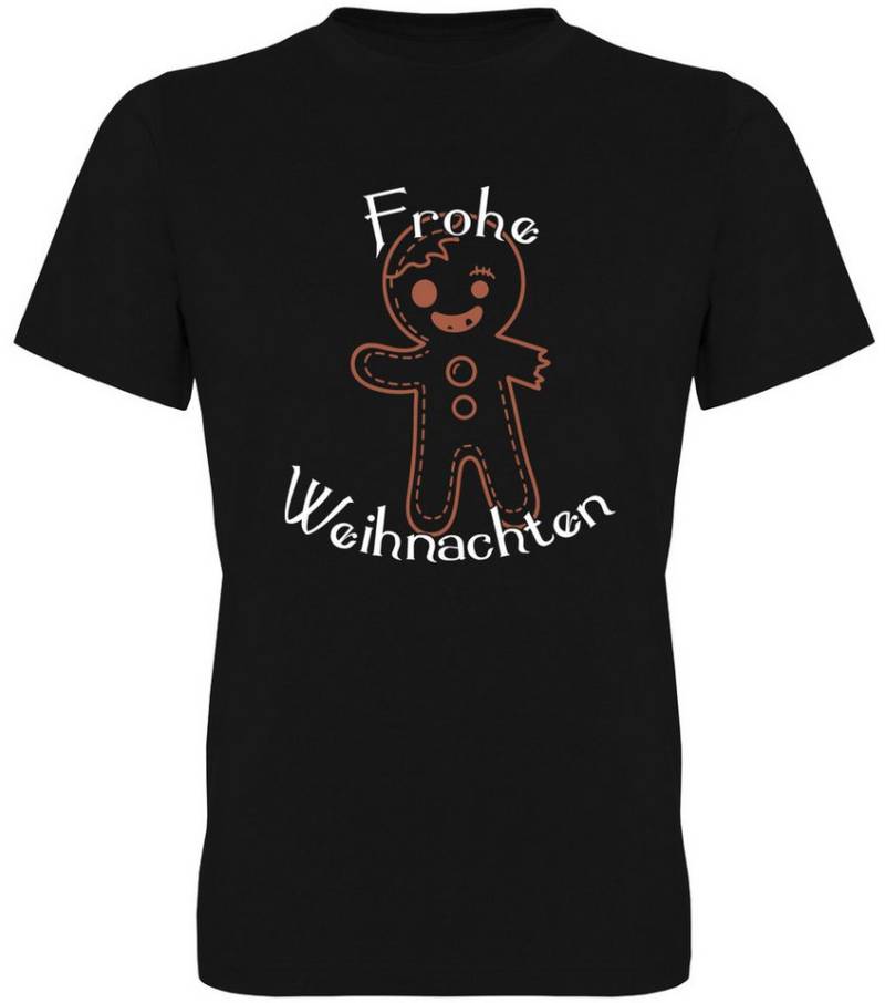 G-graphics T-Shirt Frohe Weihnachten – Angefressener Lebkuchenmann Herren T-Shirt mit schönem Winter- & Weihnachtsmotiv von G-graphics