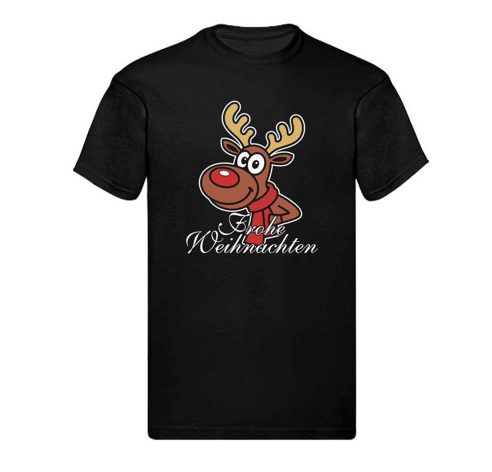 G-graphics T-Shirt Frohe Weihnachten – Rentier mit Schal Kinder T-Shirt mit schönem Winter- & Weihnachtsmotiv von G-graphics