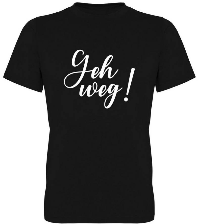 G-graphics T-Shirt Geh weg! Herren T-Shirt mit Statement / Spruch als Frontprint von G-graphics