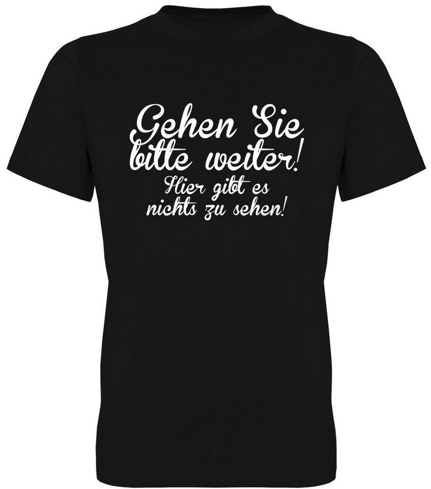 G-graphics T-Shirt Gehen Sie bitte weiter! Hier gibt es nichts zu sehen! Herren T-Shirt mit Statement / Spruch / Motiv als Frontprint von G-graphics