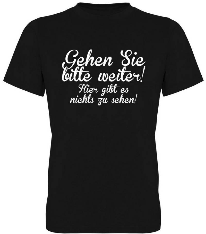 G-graphics T-Shirt Gehen Sie bitte weiter! Hier gibt es nichts zu sehen! Herren T-Shirt mit Statement / Spruch / Motiv als Frontprint von G-graphics