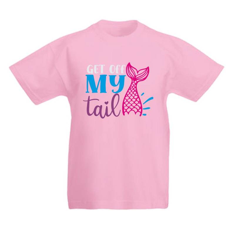 G-graphics T-Shirt Get off my tail Kinder T-Shirt mit coolem Spruch als Frontprint von G-graphics