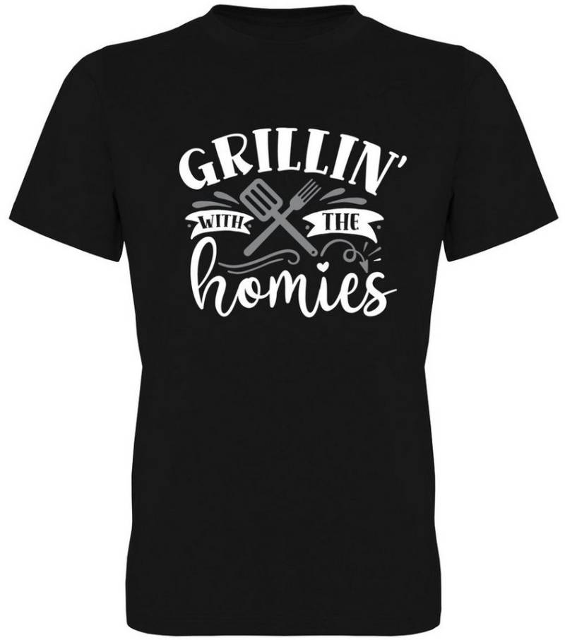G-graphics T-Shirt Grillin´ with the homies Herren T-Shirt perfekt für den nächsten Männer- & Partyabend von G-graphics