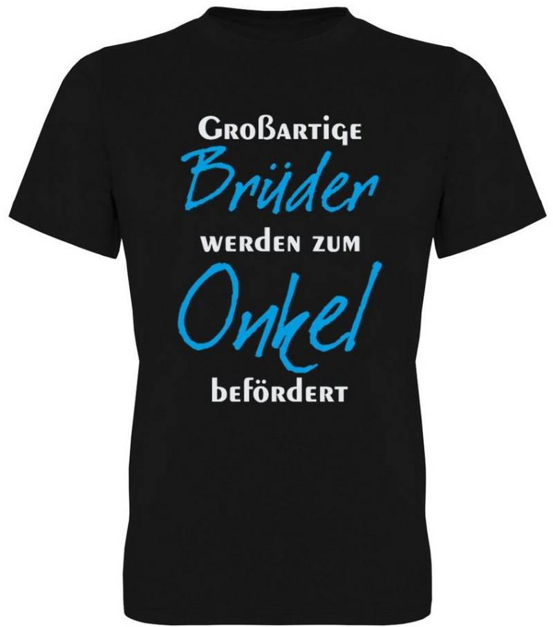G-graphics T-Shirt Großartige Brüder werden zum Onkel befördert Herren T-Shirt mit Statement / Spruch / Motiv als Frontprint von G-graphics