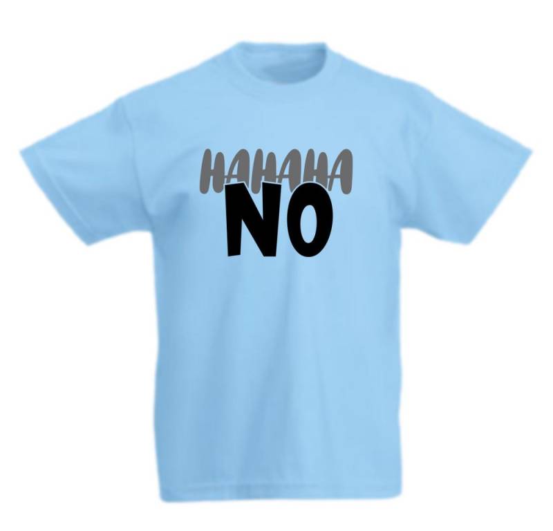 G-graphics T-Shirt HAHAHA – NO Kinder T-Shirt mit coolem Spruch als Frontprint von G-graphics
