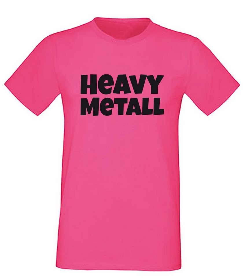 G-graphics T-Shirt Heavy Metal Herren T-Shirt, mit trendigem Frontprint, Aufdruck auf der Vorderseite, Spruch/Sprüche/Print/Motiv, Pink-Black-Men-Edition, für jung & alt von G-graphics