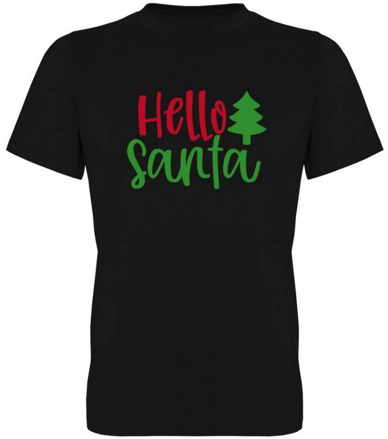G-graphics T-Shirt Hello Santa Herren T-Shirt mit Winter- & Weihnachtsmotiv von G-graphics