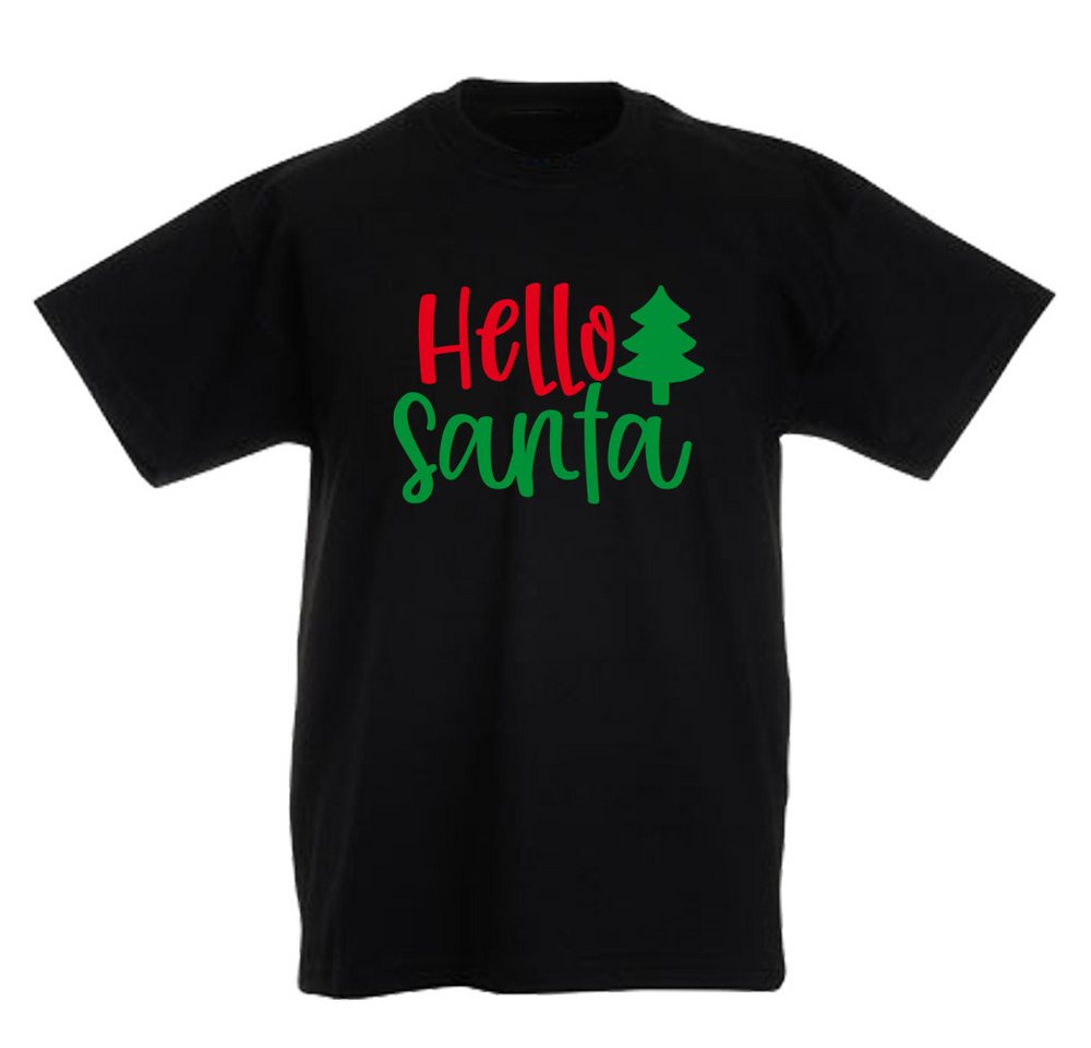 G-graphics T-Shirt Hello Santa Kinder T-Shirt, mit Spruch / Print / Aufdruck / Weihnachtsmotiv von G-graphics