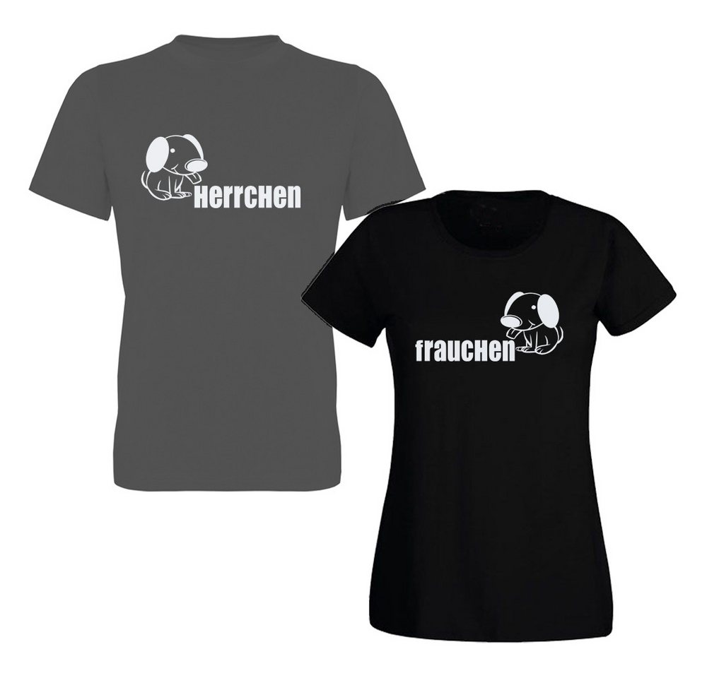 G-graphics T-Shirt Herrchen & Frauchen (Partner- / Paar-Set, Einzelteile zum selbst zusammenstellen) Aufdruck auf der Vorder- oder Rückseiteseite wählbar von G-graphics