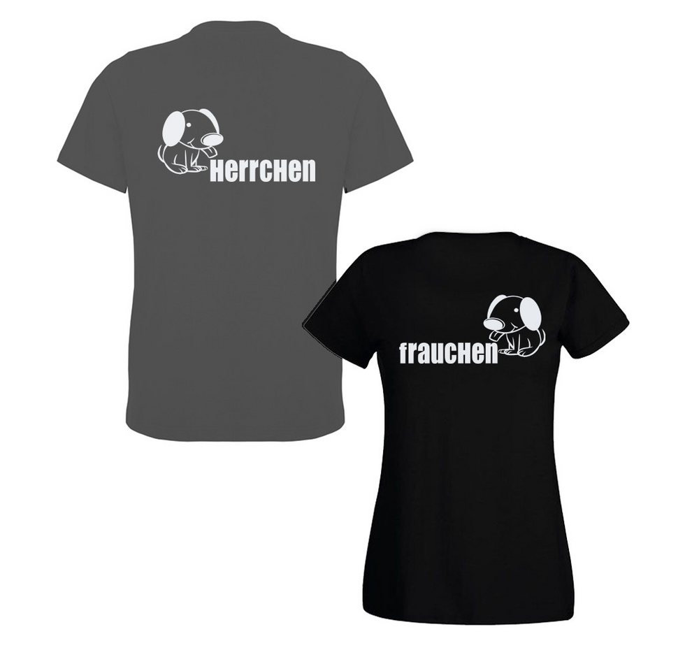 G-graphics T-Shirt Herrchen & Frauchen (Partner- / Paar-Set, Einzelteile zum selbst zusammenstellen) Aufdruck auf der Vorder- oder Rückseiteseite wählbar von G-graphics
