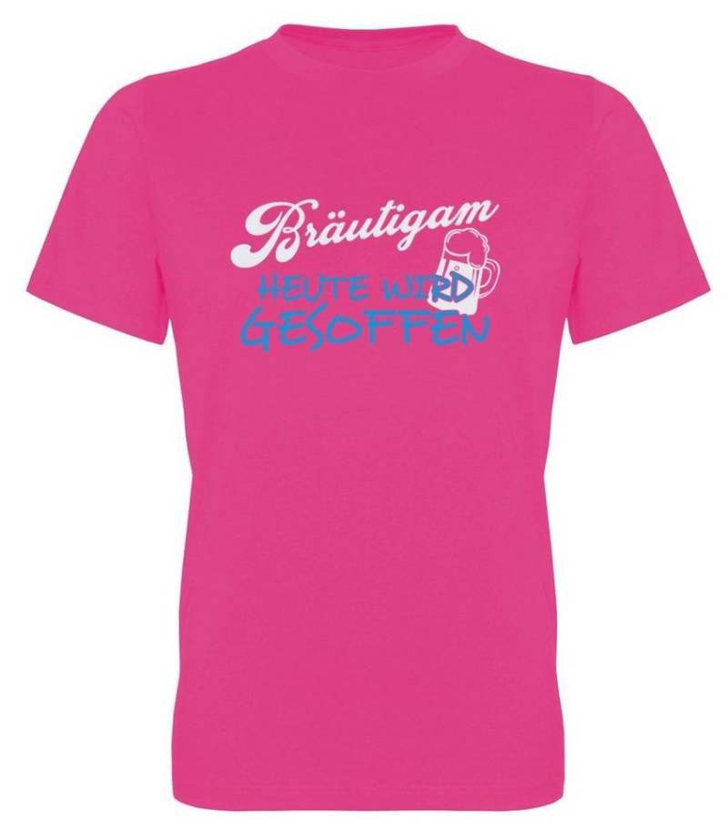 G-graphics T-Shirt zum Junggesellen-Abschied - Bräutigam – Heute wird gesoffen Herren Bräutigam-T-Shirt zum JGA / Poltershirt von G-graphics