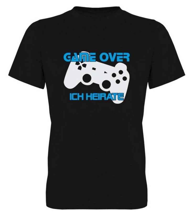 G-graphics T-Shirt zum Junggesellen-Abschied - Game over – Ich heirate Herren Bräutigam-T-Shirt zum JGA / Poltershirt von G-graphics