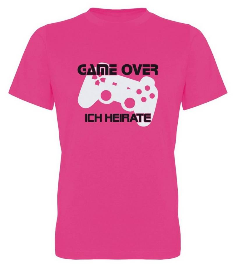 G-graphics T-Shirt zum Junggesellen-Abschied - Game over – Ich heirate Herren Bräutigam-T-Shirt zum JGA / Poltershirt von G-graphics