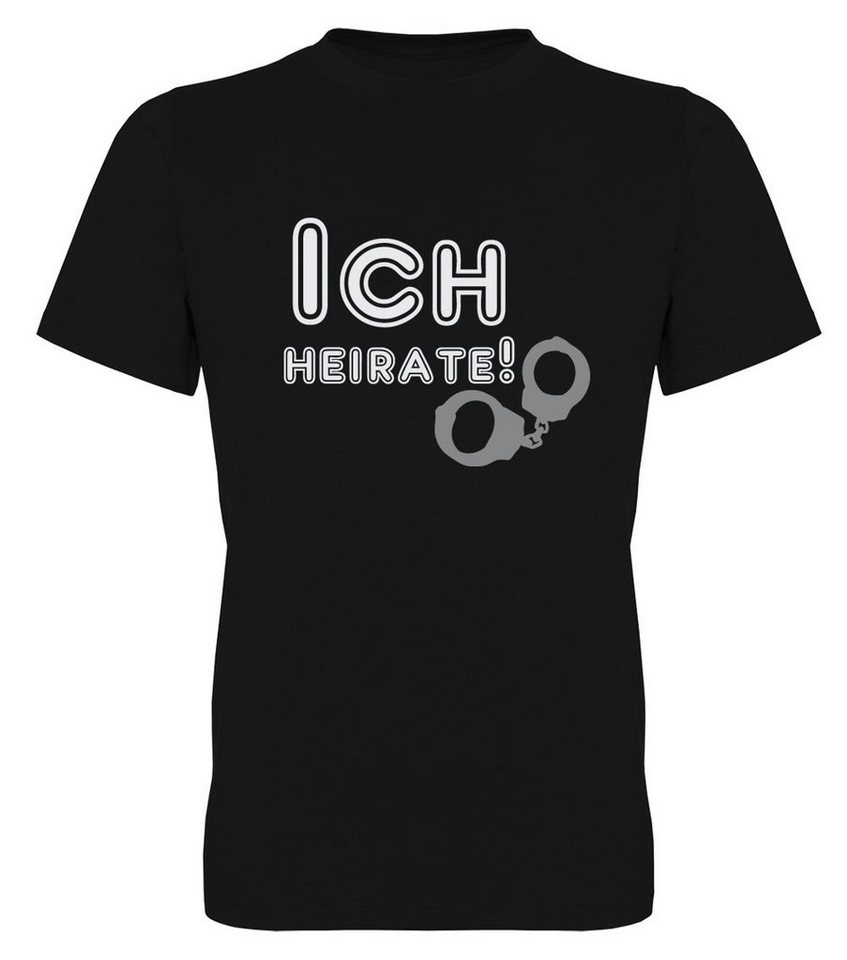 G-graphics T-Shirt Herren T-Shirt - Ich heirate! JGA-Shirt • Junggesellen-Abschied • Poltershirts • mit Frontprint / Aufdruck auf der Vorderseite • Bachelor • Bräutigam-Shirt von G-graphics