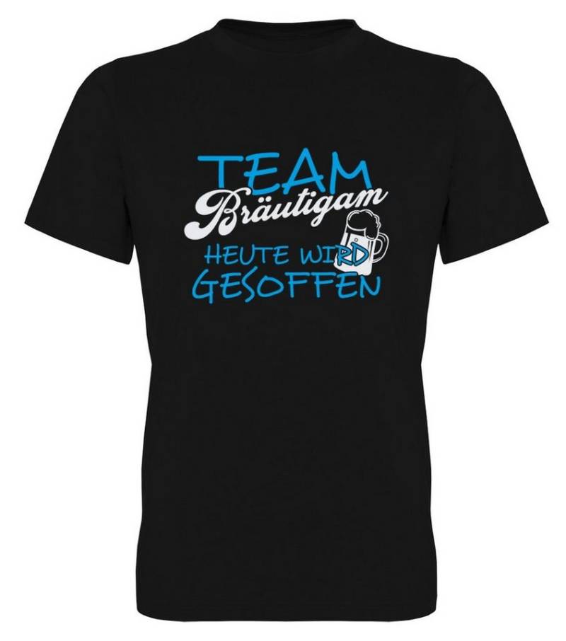 G-graphics T-Shirt zum Junggesellen-Abschied - Team Bräutigam – Heute wird gesoffen Herren Begleiter-T-Shirt zum JGA / Poltershirt von G-graphics