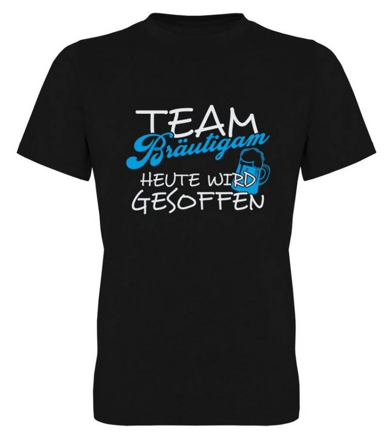 G-graphics T-Shirt zum Junggesellen-Abschied - Team Bräutigam – Heute wird gesoffen Herren Begleiter-T-Shirt zum JGA / Poltershirt von G-graphics