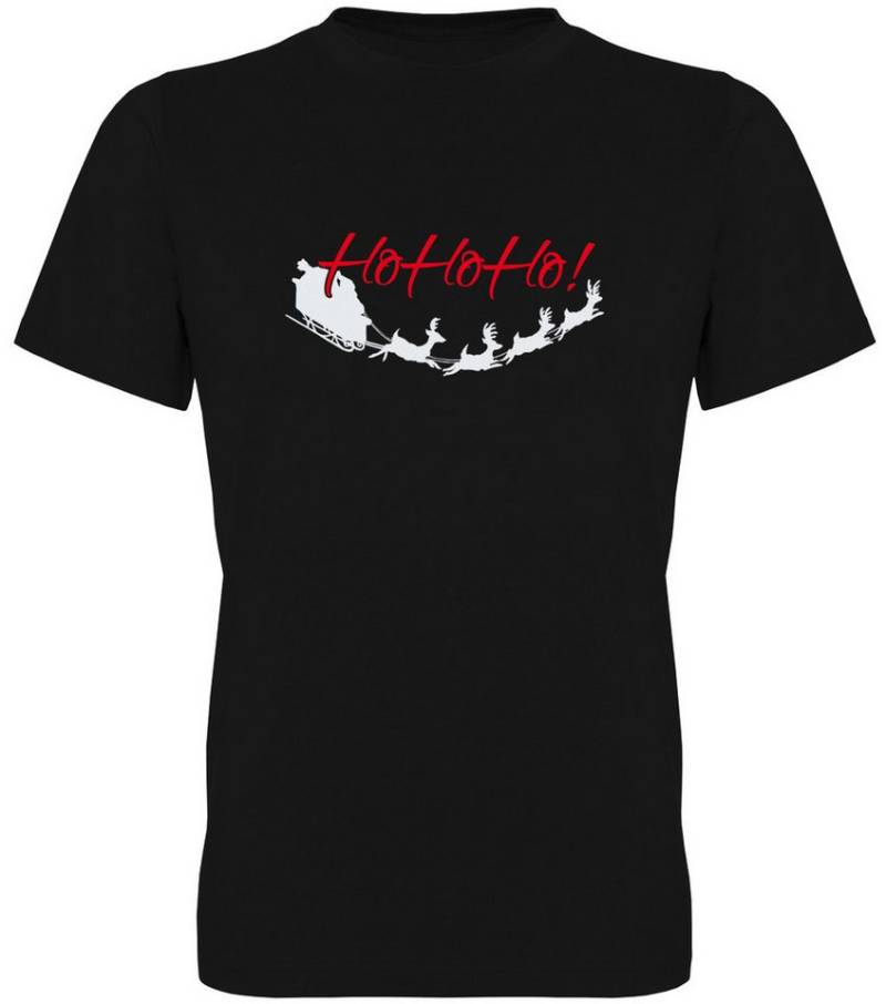 G-graphics T-Shirt Ho Ho Ho – Rentierschlitten Herren T-Shirt mit trendigem Frontprint mit Weihnachtsmotiv von G-graphics