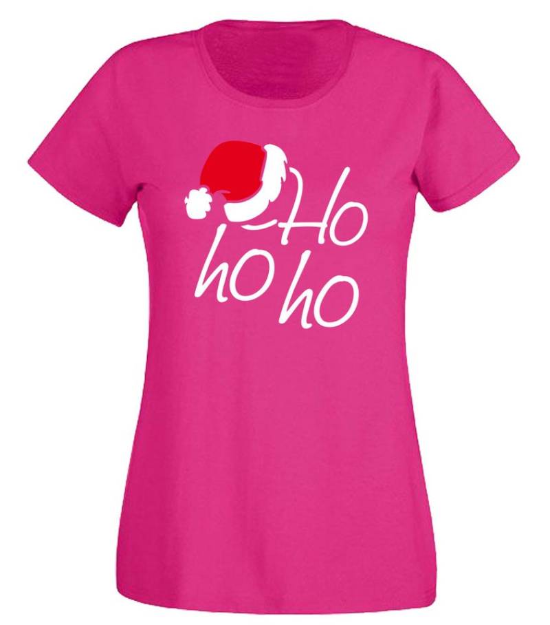 G-graphics T-Shirt Ho ho ho mit Santa´s Mütze Slim-fit Damen T-Shirt mit schönem Winter- & Weihnachtsmotiv von G-graphics
