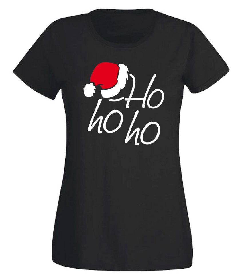 G-graphics T-Shirt Ho ho ho mit Santa´s Mütze Slim-fit Damen T-Shirt mit schönem Winter- & Weihnachtsmotiv von G-graphics