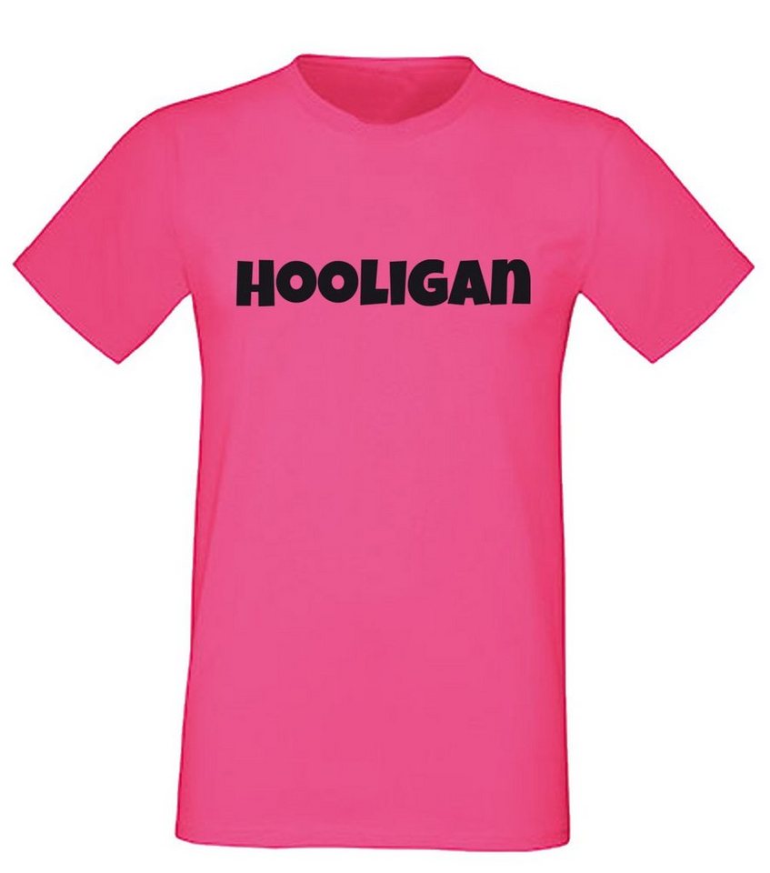 G-graphics T-Shirt Hooligan Herren T-Shirt, mit trendigem Frontprint, Aufdruck auf der Vorderseite, Spruch/Sprüche/Print/Motiv, Pink-Black-Men-Edition, für jung & alt von G-graphics