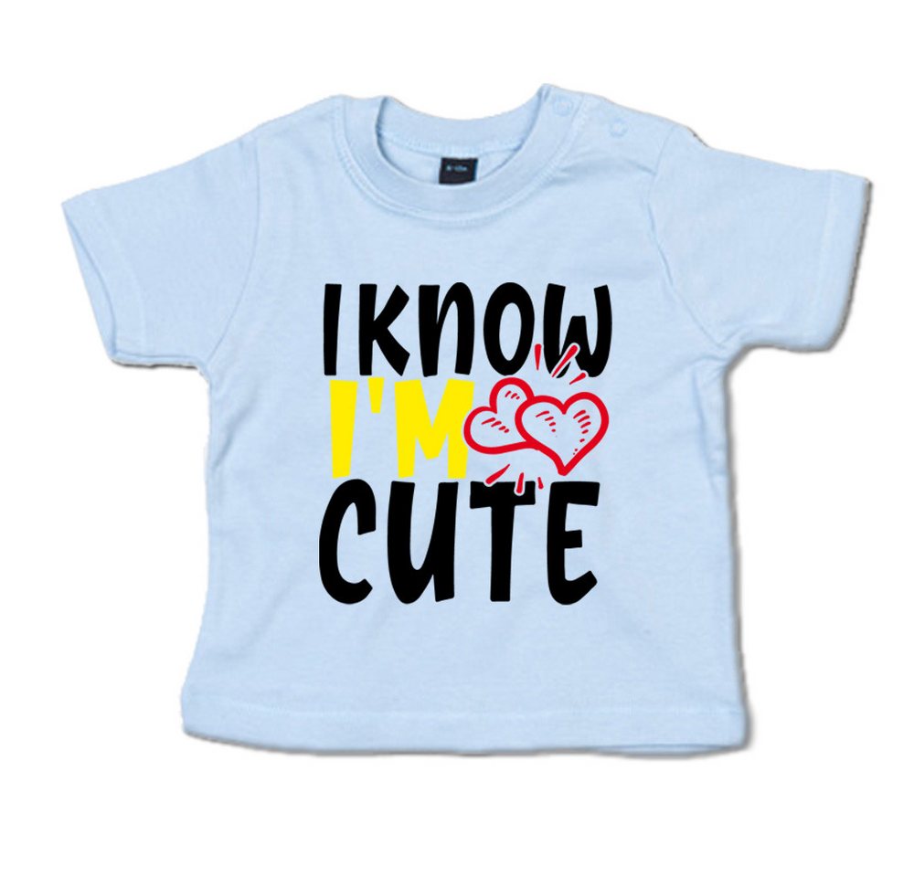 G-graphics T-Shirt I know I´m cute Baby T-Shirt, mit Spruch / Sprüche / Print / Aufdruck von G-graphics