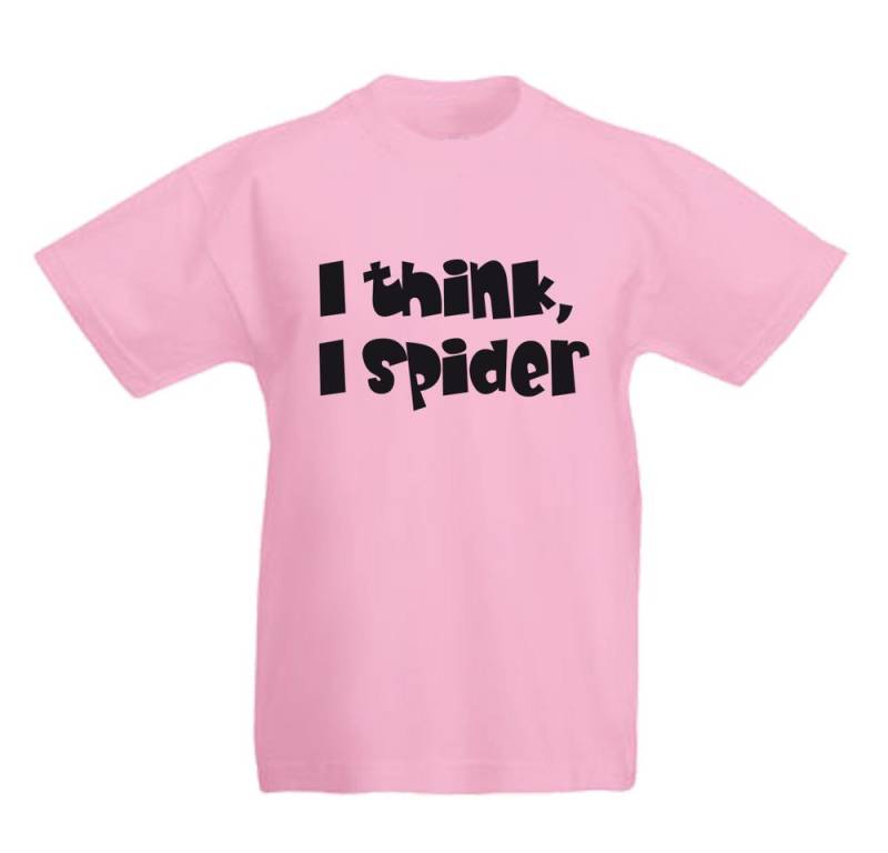 G-graphics T-Shirt I think I spider (Ich glaube ich spinne) Kinder T-Shirt mit denglischem Spruch von G-graphics