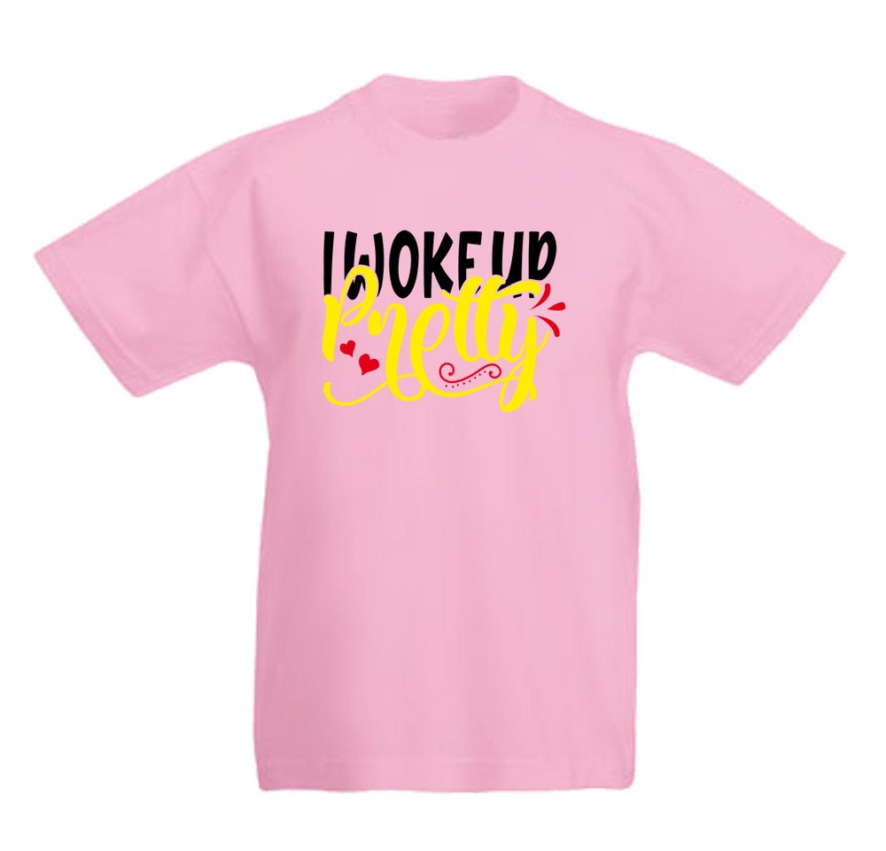 G-graphics T-Shirt I woke up pretty Kinder T-Shirt mit coolem Spruch als Frontprint von G-graphics