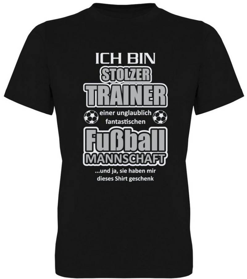 G-graphics T-Shirt Ich bin stolzer Trainer einer fantastischen Fußball-Mannschaft Herren T-Shirt mit Statement / Spruch / Motiv als Frontprint von G-graphics