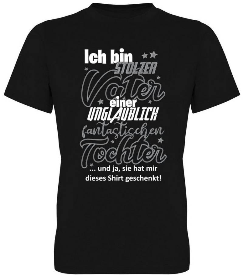 G-graphics T-Shirt Ich bin stolzer Vater einer fantastischen Tochter Herren T-Shirt mit Frontprint-Motiv für den besten Papa zum Vatertag von G-graphics