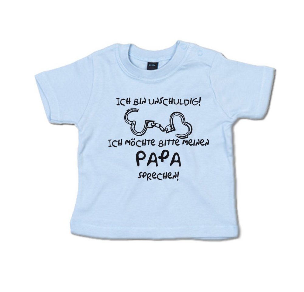 G-graphics T-Shirt Ich bin unschuldig! Ich möchte bitte meinen Papa sprechen! Baby T-Shirt, mit Spruch / Sprüche / Print / Aufdruck von G-graphics