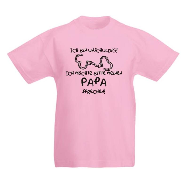 G-graphics T-Shirt Ich bin unschuldig! Ich möchte bitte meinen Papa sprechen! Kinder T-Shirt mit Spruch / Statement von G-graphics