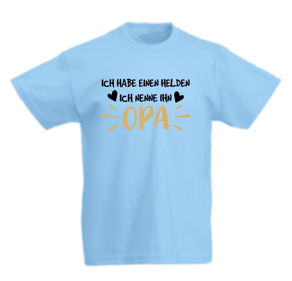 G-graphics T-Shirt Ich habe einen Helden, ich nenne ihn Opa Kinder T-Shirt mit coolem Spruch als Frontprint von G-graphics