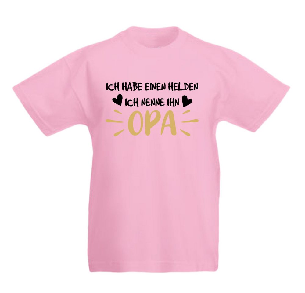 G-graphics T-Shirt Ich habe einen Helden, ich nenne ihn Opa Kinder T-Shirt mit coolem Spruch als Frontprint von G-graphics