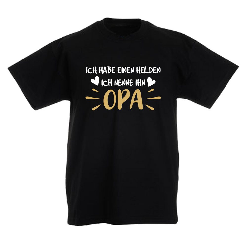 G-graphics T-Shirt Ich habe einen Helden, ich nenne ihn Opa Kinder T-Shirt mit coolem Spruch als Frontprint von G-graphics