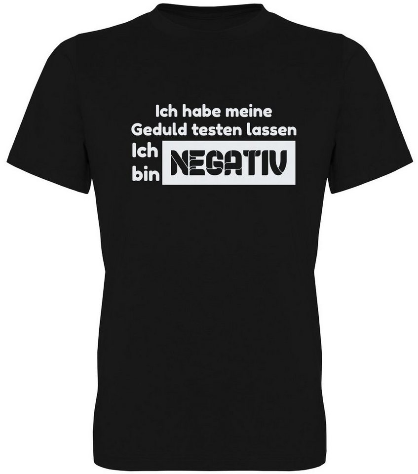 G-graphics T-Shirt Ich habe meine Geduld testen lassen. Ich bin negativ Herren T-Shirt, mit trendigem Frontprint, Aufdruck auf der Vorderseite, Spruch/Sprüche/Print/Motiv, für jung & alt von G-graphics